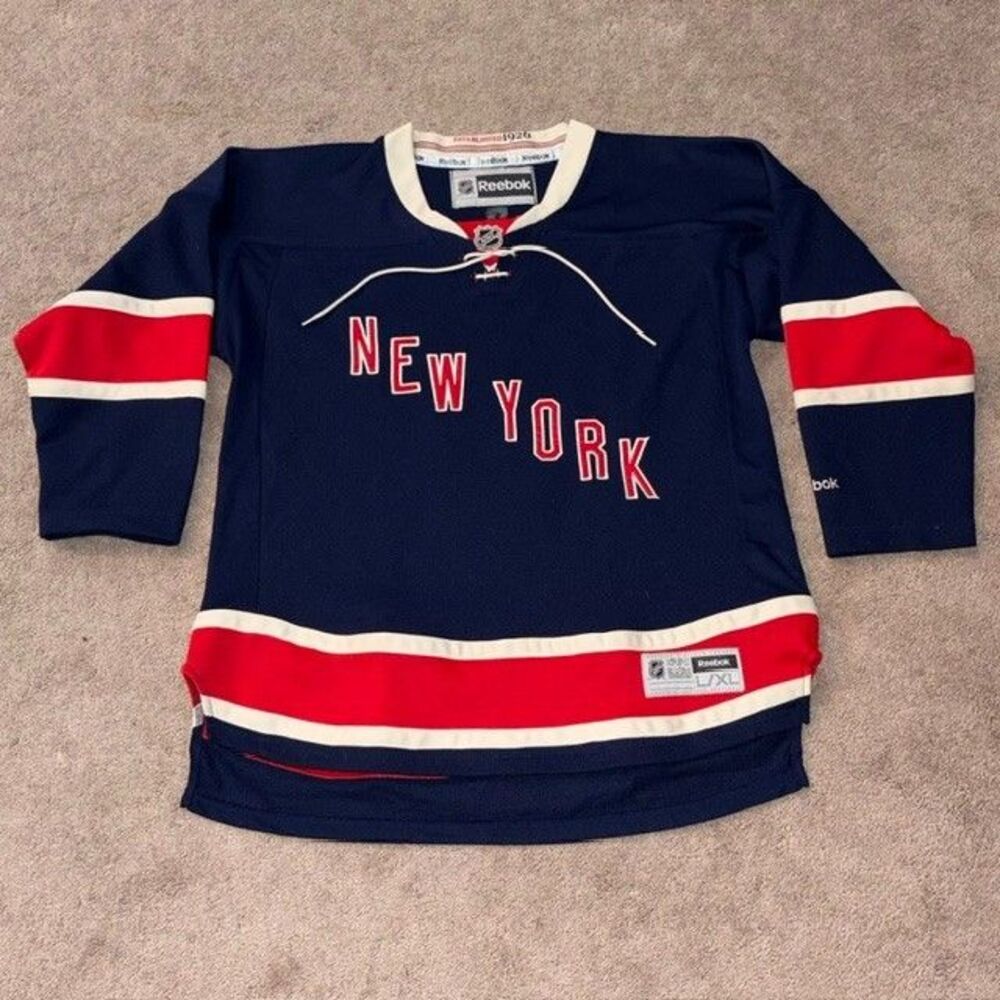 New York Rangers Reebok NHL Youth Jersey Size Large / XL Alternate